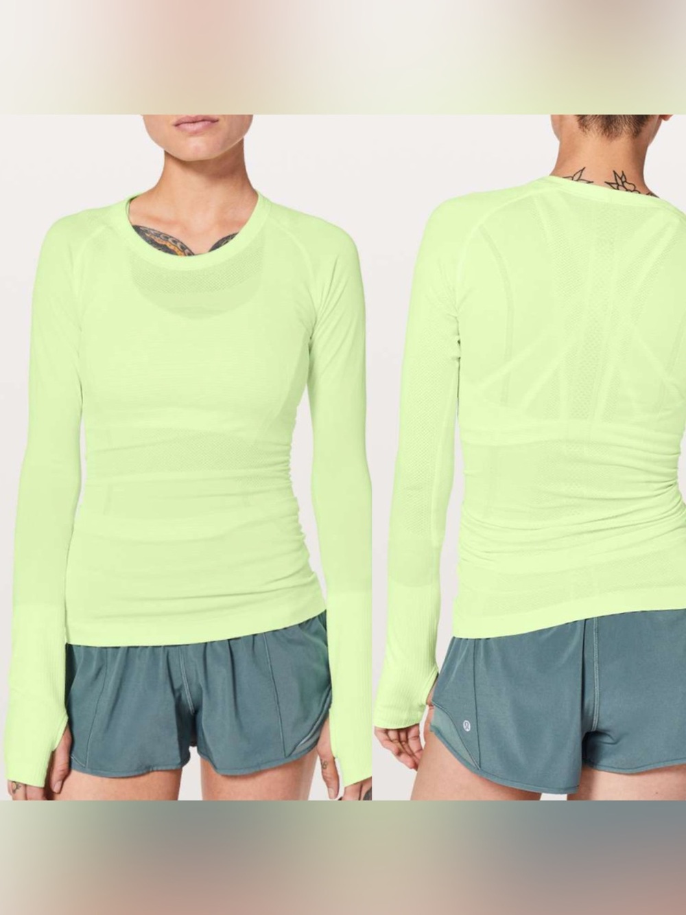 Lululemon Swiftly Tech Long Sleeve Crew Fluro Citrus DEFECT NWT